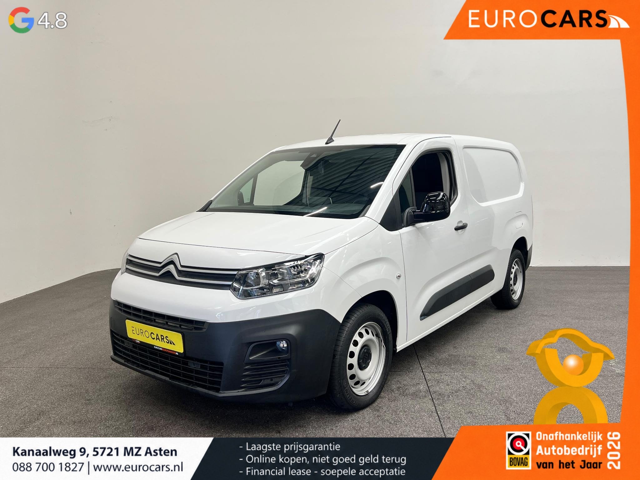 Citroen Berlingo 1.5 BlueHDi 100PK L2 Airco Cruise Control N, Auto's, Voorwielaandrijving, Stof, Gebruikt, Euro 6