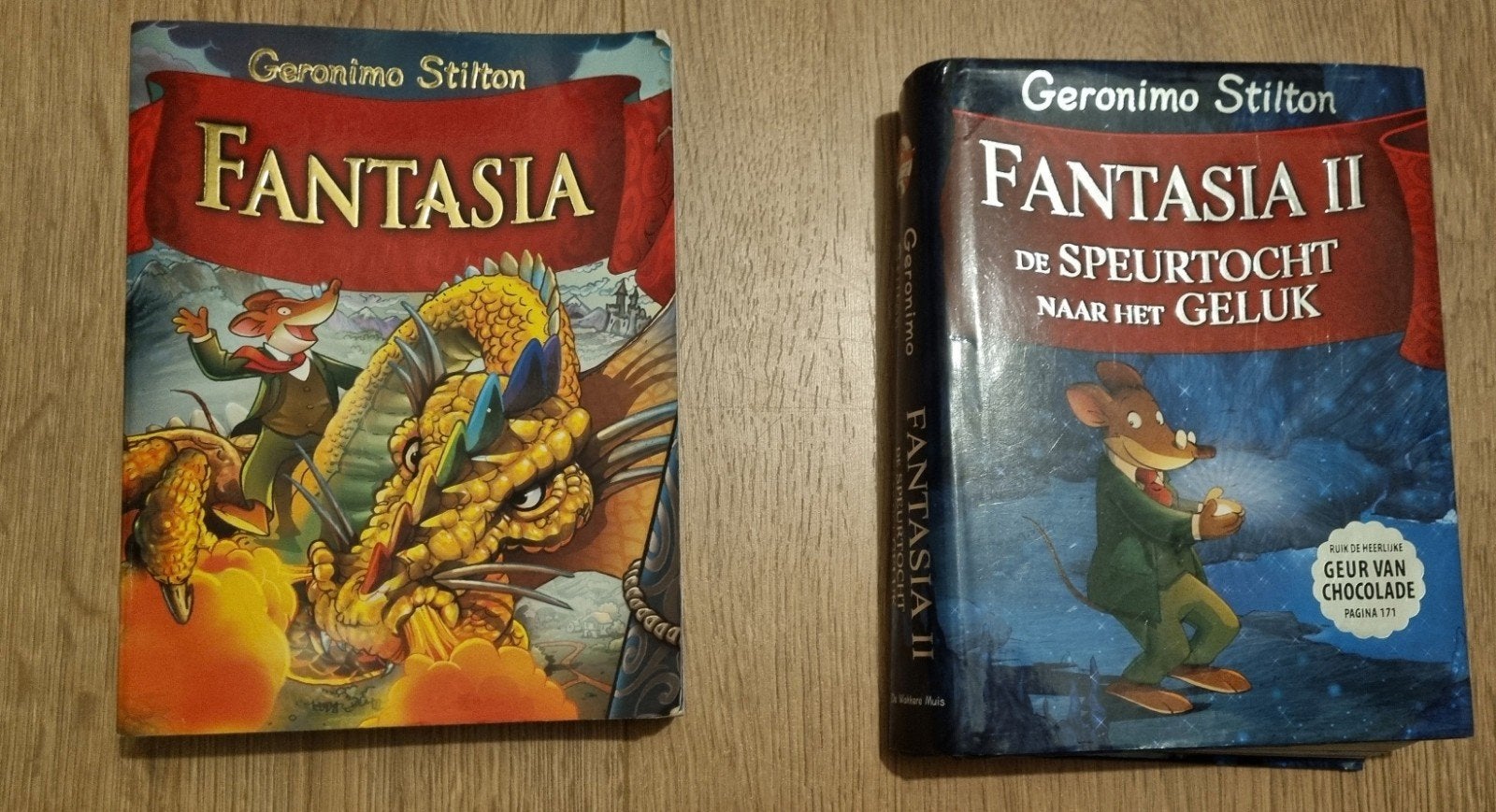 2 boeken Fantasia Geronimo Stilton, Ophalen of Verzenden, Zo goed als nieuw