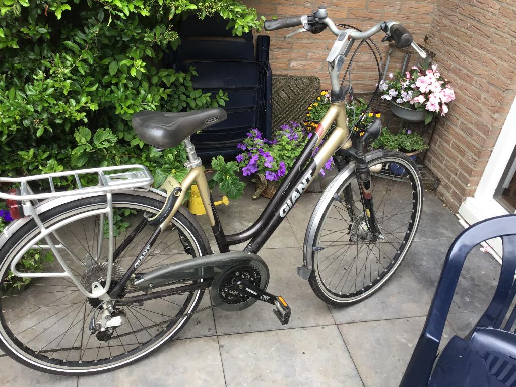 Damesfiets, Fietsen en Brommers, Fietsen | Dames | Damesfietsen, Gebruikt, Versnellingen, Trommelrem, 56 cm of meer