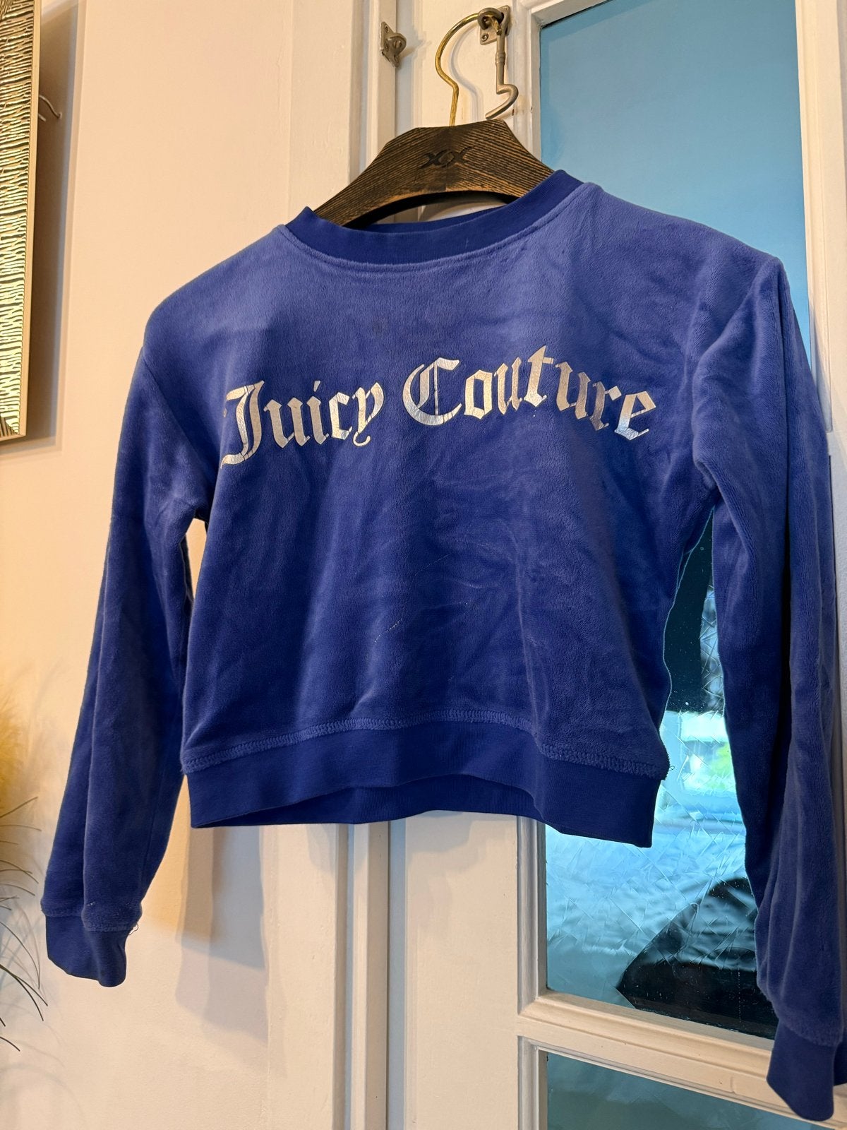 Juicy Couture trainingspak fluweel blauw maat S, Blauw, Ophalen of Verzenden, Zo goed als nieuw, Maat 36 (S)