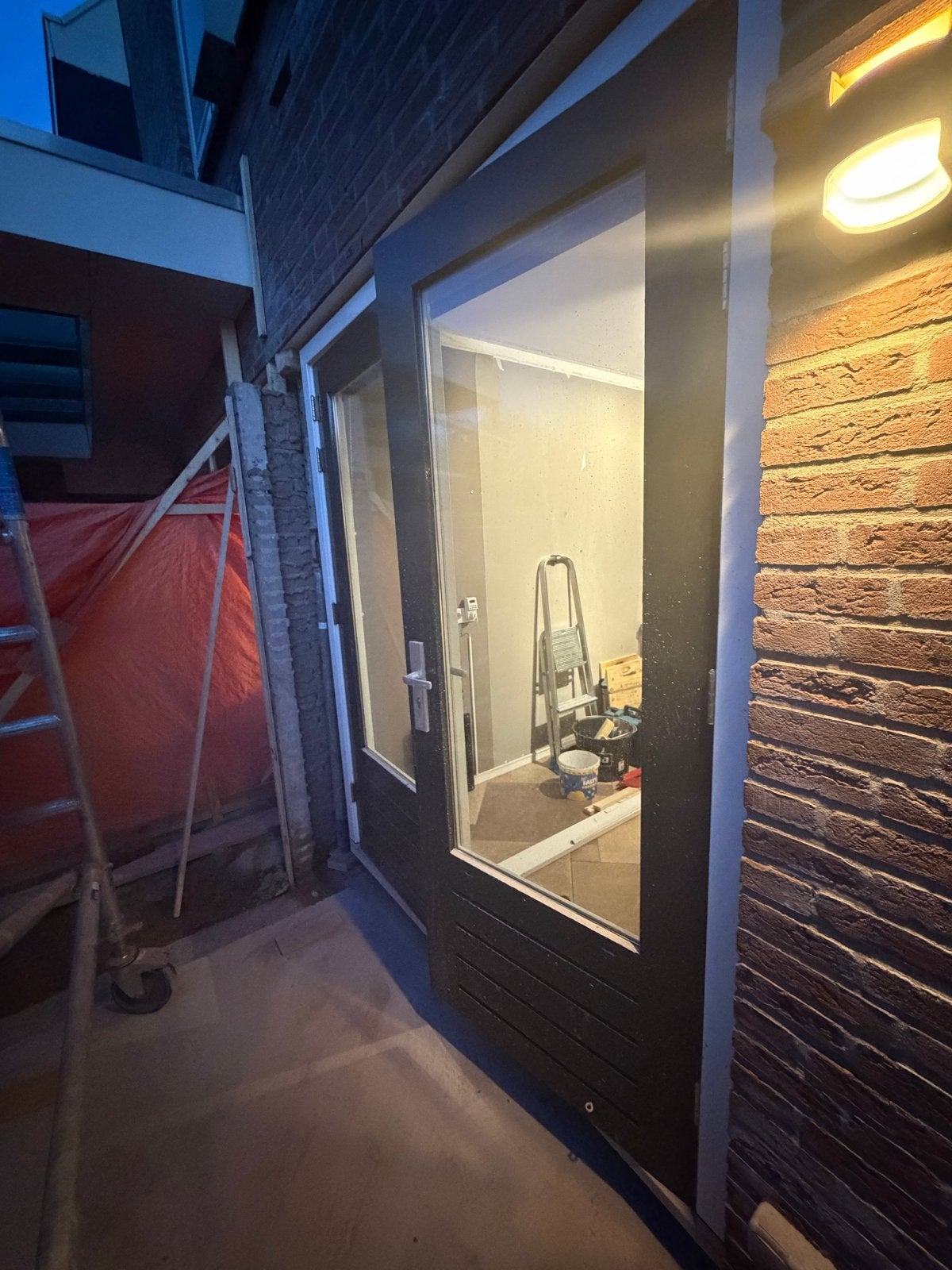 Serredeur Hardhout HR dubbel Glas, Ophalen, 120 cm of meer, 200 tot 215 cm, Glas
