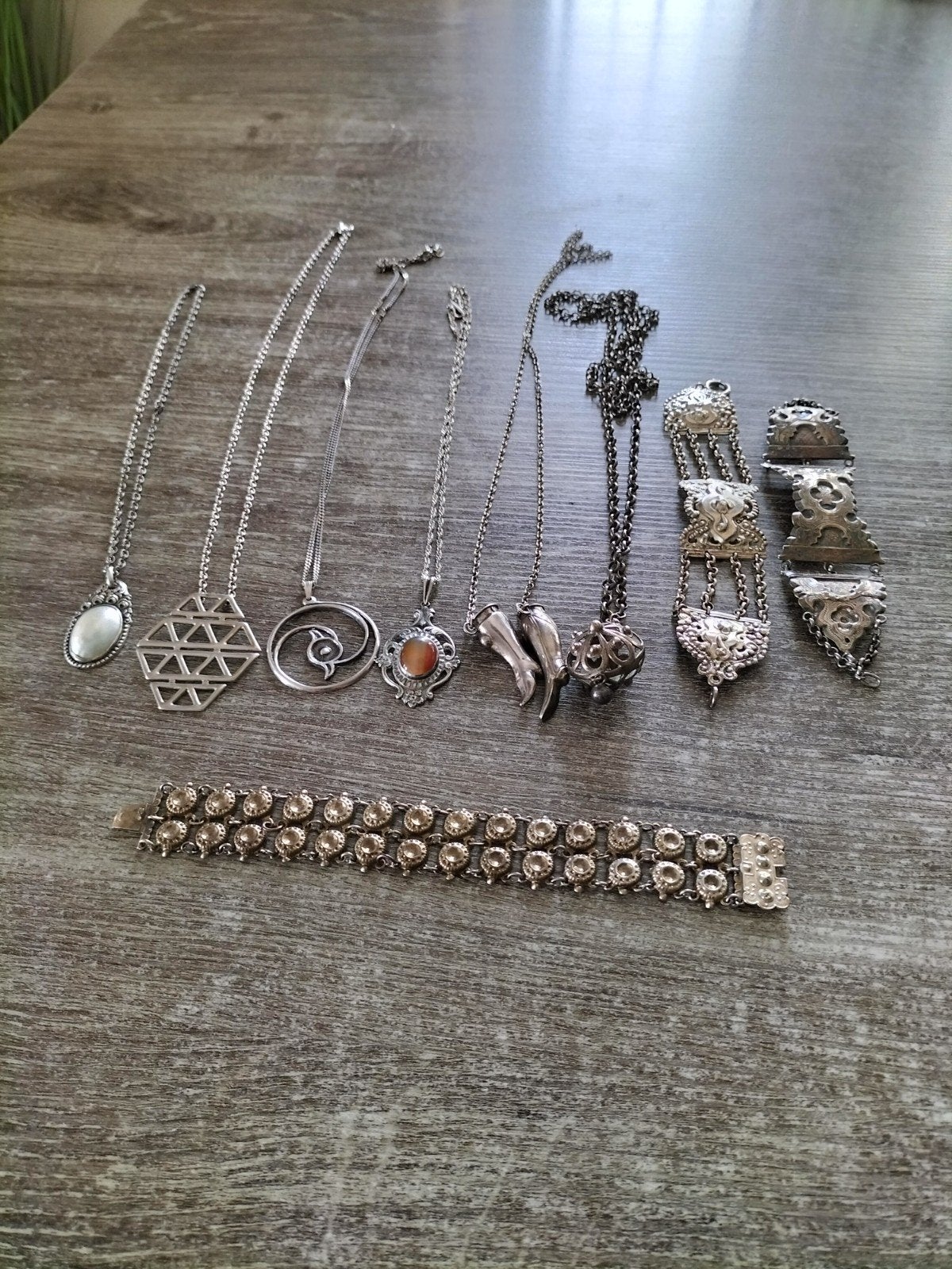 Prachtig antiek zilveren sieraden lot, Sieraden, Tassen en Uiterlijk, Verzenden, Zilver, Overige typen, Met edelsteen