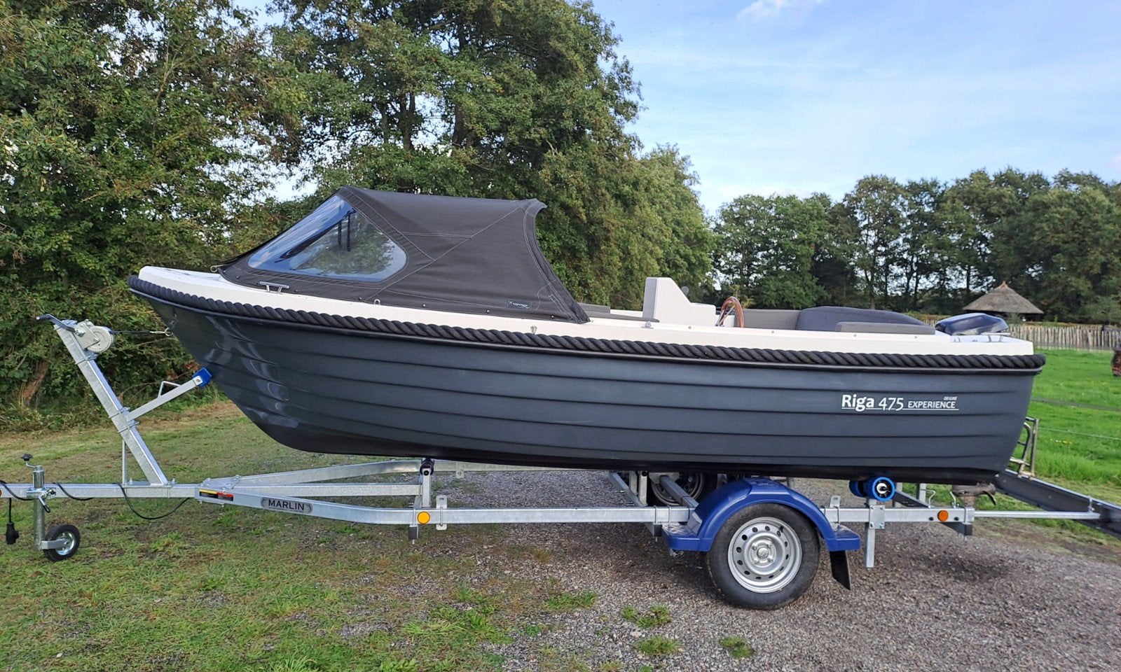 Riga 475 de Luxe sloep 9.9 pk Mercury, Buiskap, Ophalen of Verzenden, Buitenboordmotor, Polyester