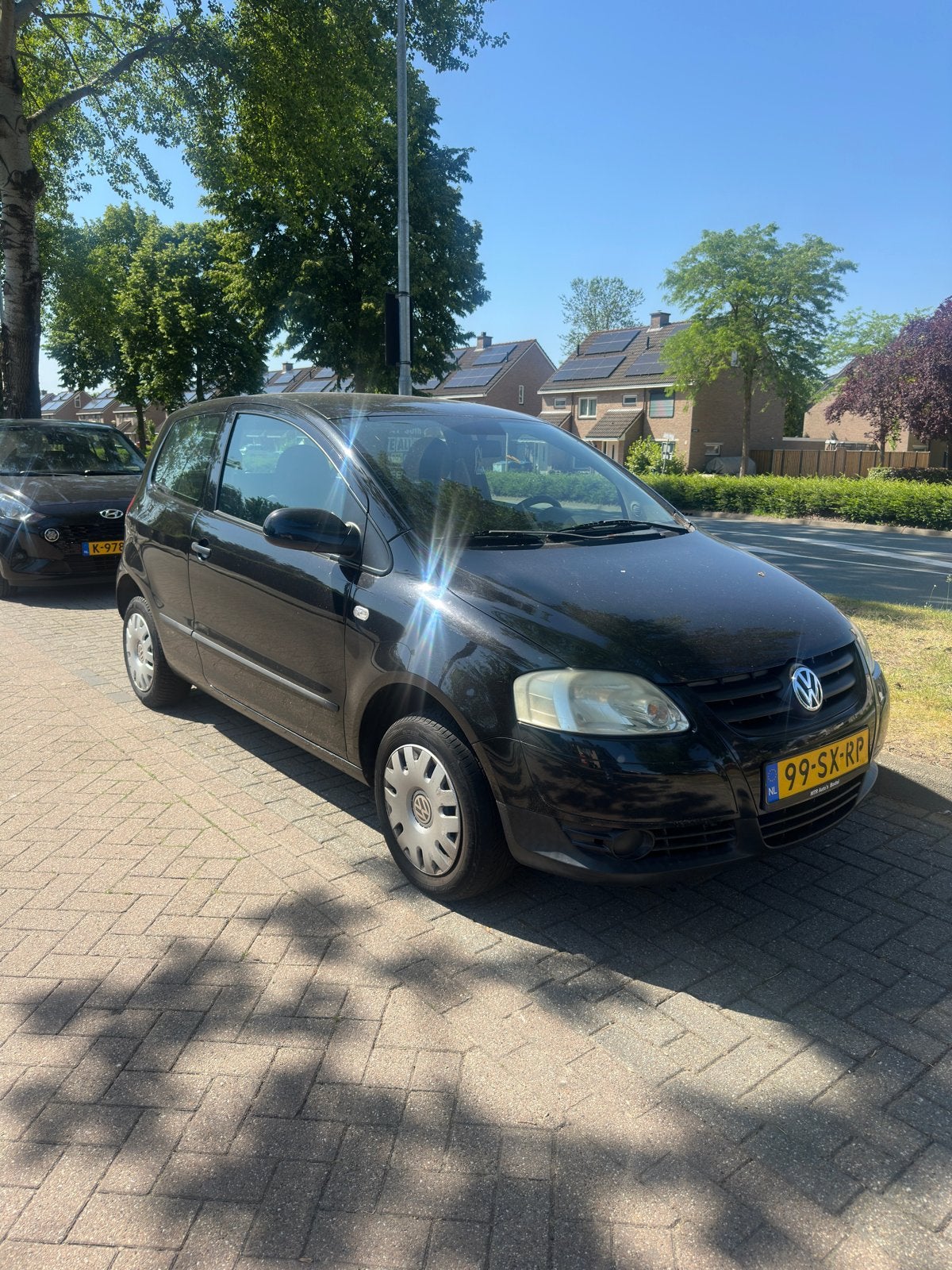 Goedkope Zwarte Volkswagen Fox 2007 auto nieuwe APK, Auto's, Volkswagen, Stof, Zwart, Zwart, Bedrijf