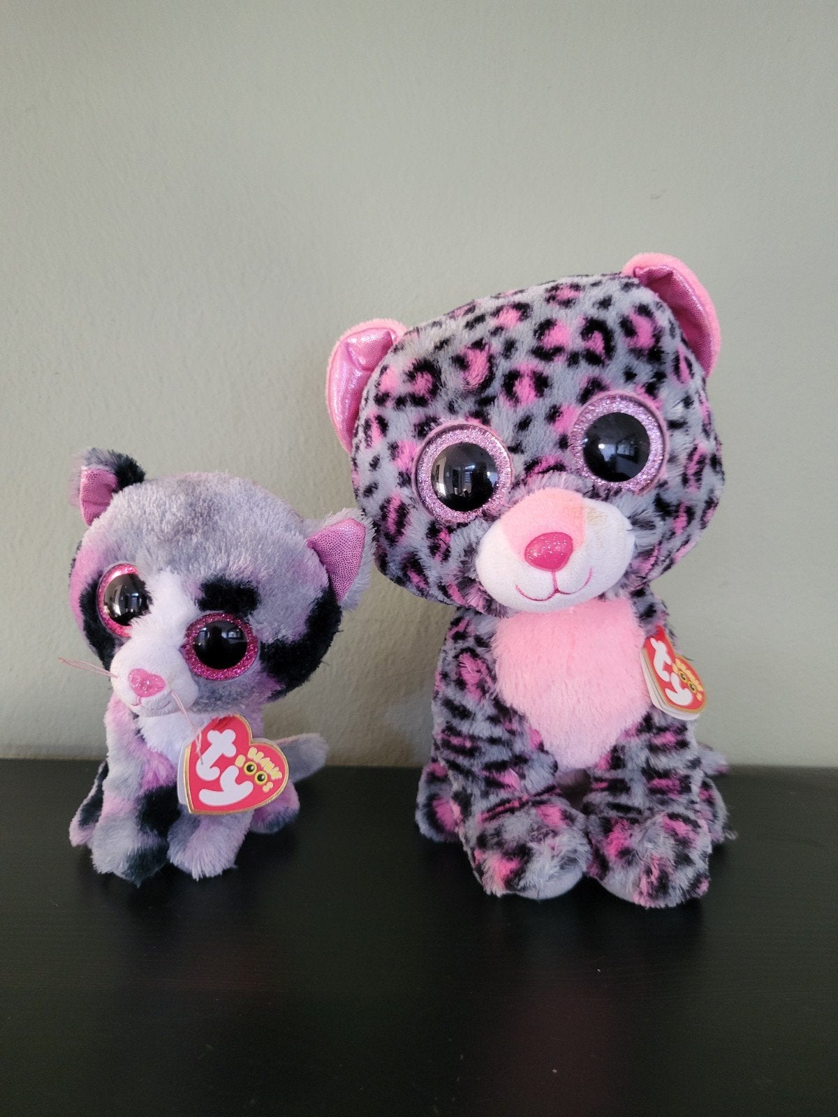 Set van 2 Ty Beanie Boos: Tasha het Luipaard & Lindi de Kat, Ophalen, Zo goed als nieuw, Overige typen
