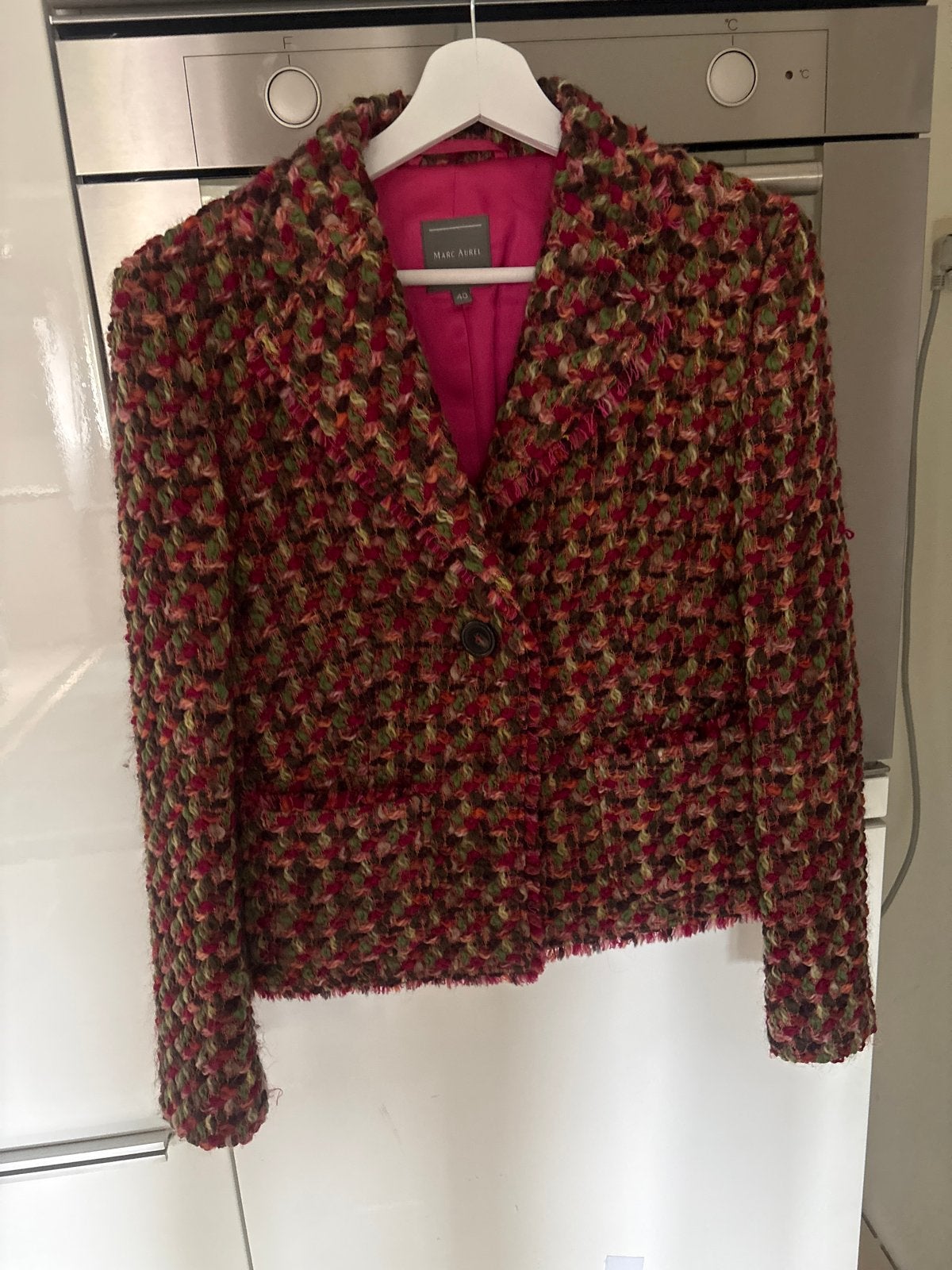 Marc Aurel Bouclé Jasje Maat 40, Kleding | Dames, Jassen | Winter, Ophalen of Verzenden, Zo goed als nieuw, Maat 38/40 (M), Overige kleuren