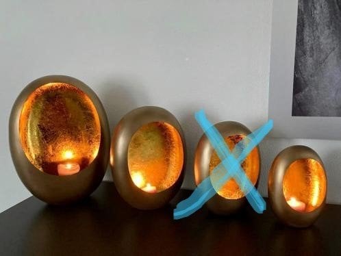 Marrakech Egg T-Light goud S,L of XL Nieuw!, Overige merken, Nieuw, Ophalen of Verzenden, Metaal