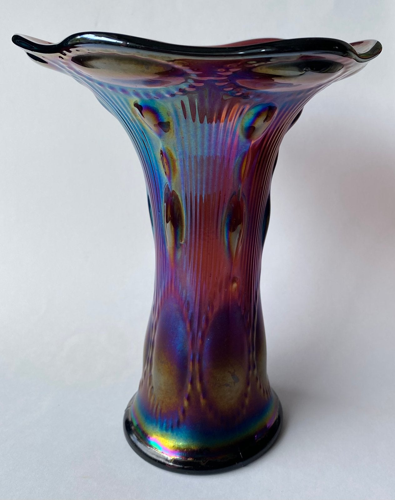 Antiek carnaval glass vaas. Gaaf, Antiek en Kunst, Ophalen of Verzenden
