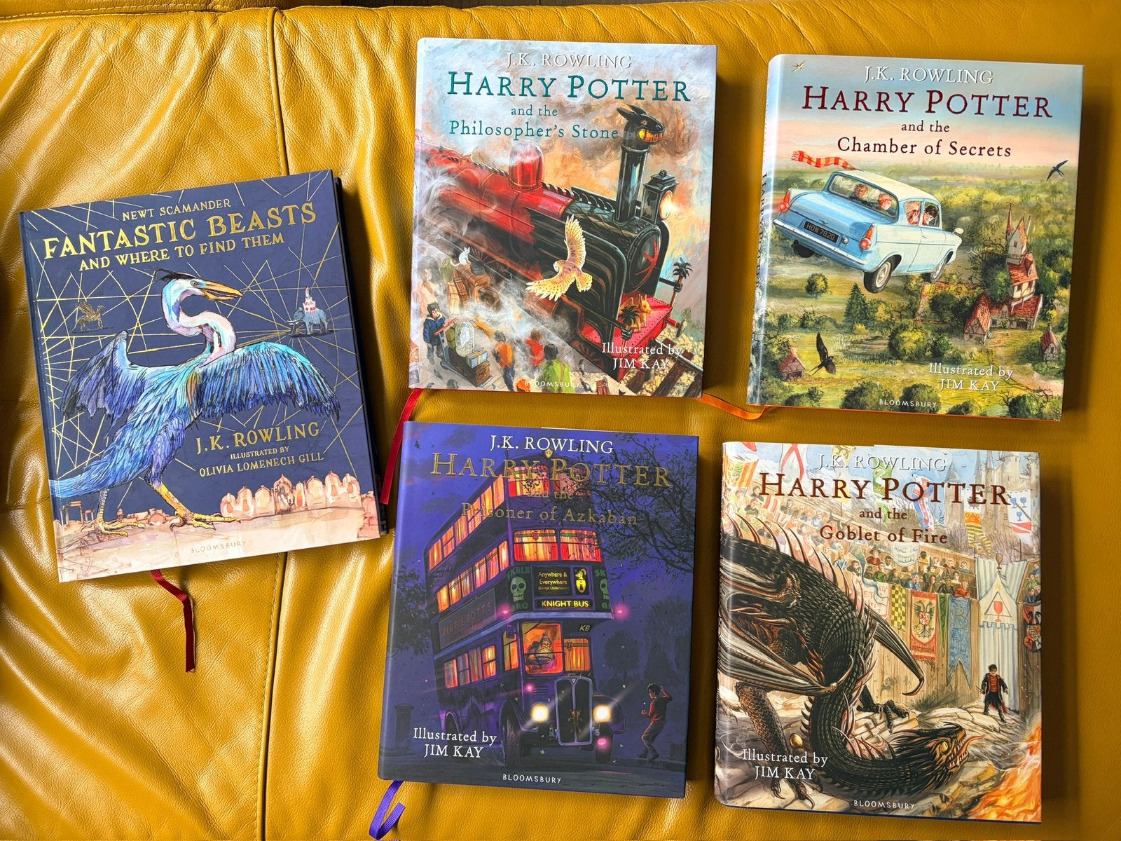 Harry Potter Illustrated Editions deel 1-4 +Fantastic Beasts, Verzenden, Boek of Poster