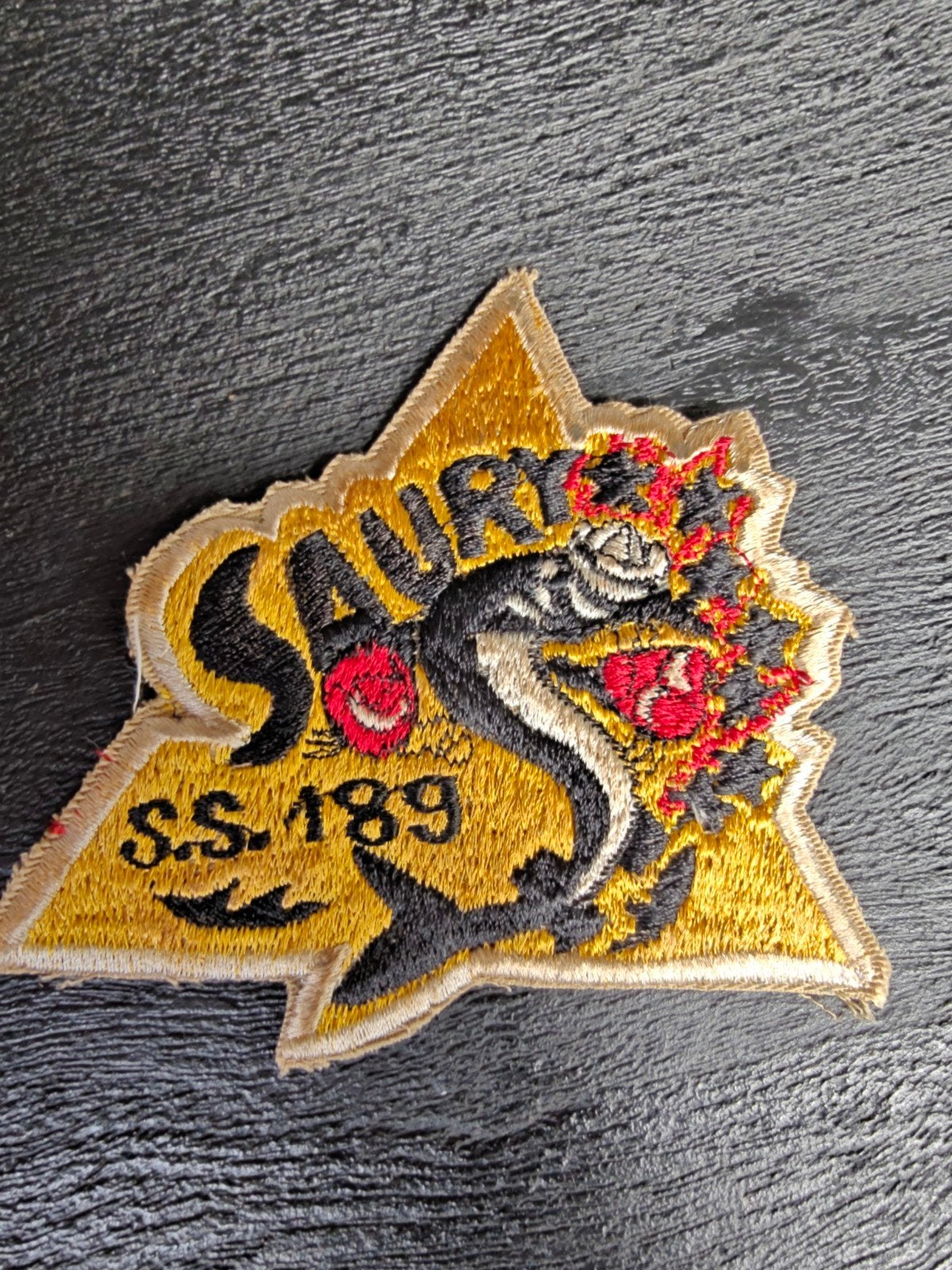Patch SS-189 Submarine Saury US, Ophalen of Verzenden, Landmacht, Amerika, Embleem of Badge