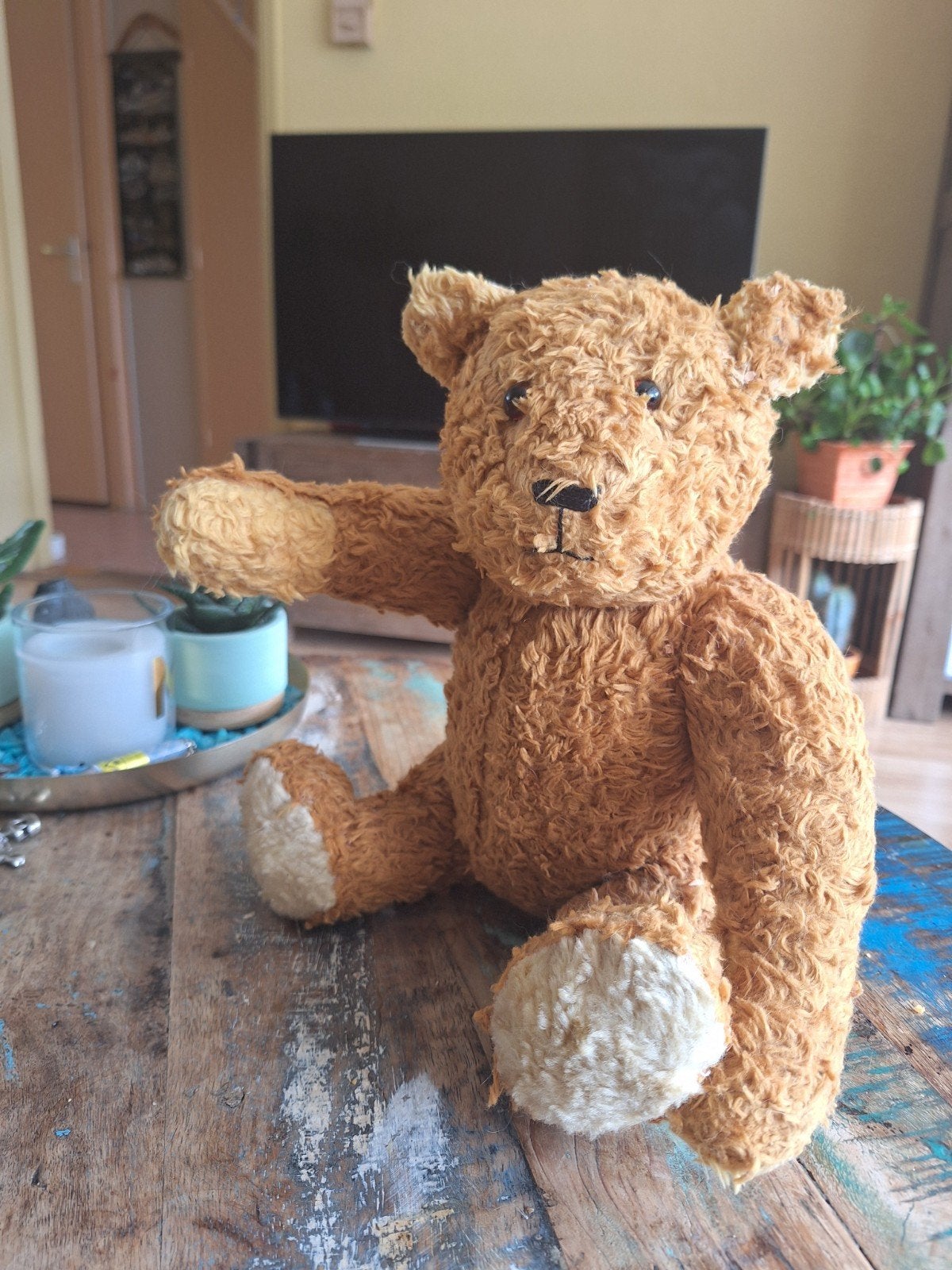 Oude vintage teddybeer, Ophalen of Verzenden