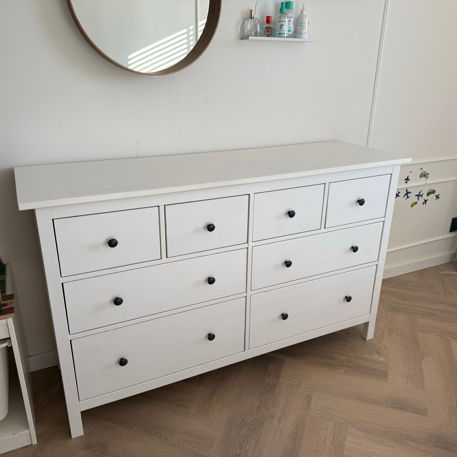 IKEA HEMNES ladekast wit, 8 lades, Ophalen, Gebruikt, 5 laden of meer, 150 tot 200 cm