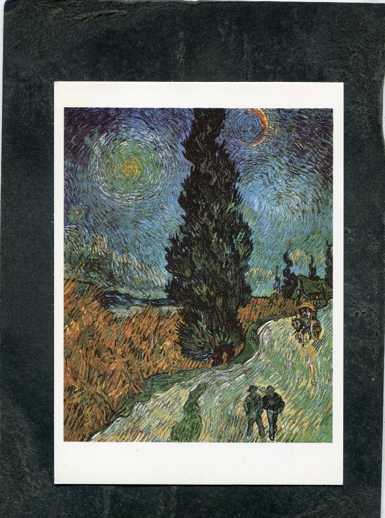 Ansicht Vincent van Gogh - Road with cypress and star, Verzenden, 1980 tot heden, Ongelopen