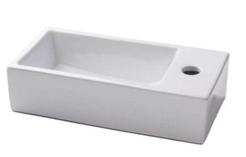 Toiletfonteintje NIEUW + sifon + kraan 40,5 cm breed NIEUW, Ophalen of Verzenden, Nieuw, Wit