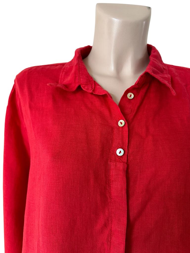 Penn & Ink jurk S, Ophalen of Verzenden, Zo goed als nieuw, Rood, Onder de knie