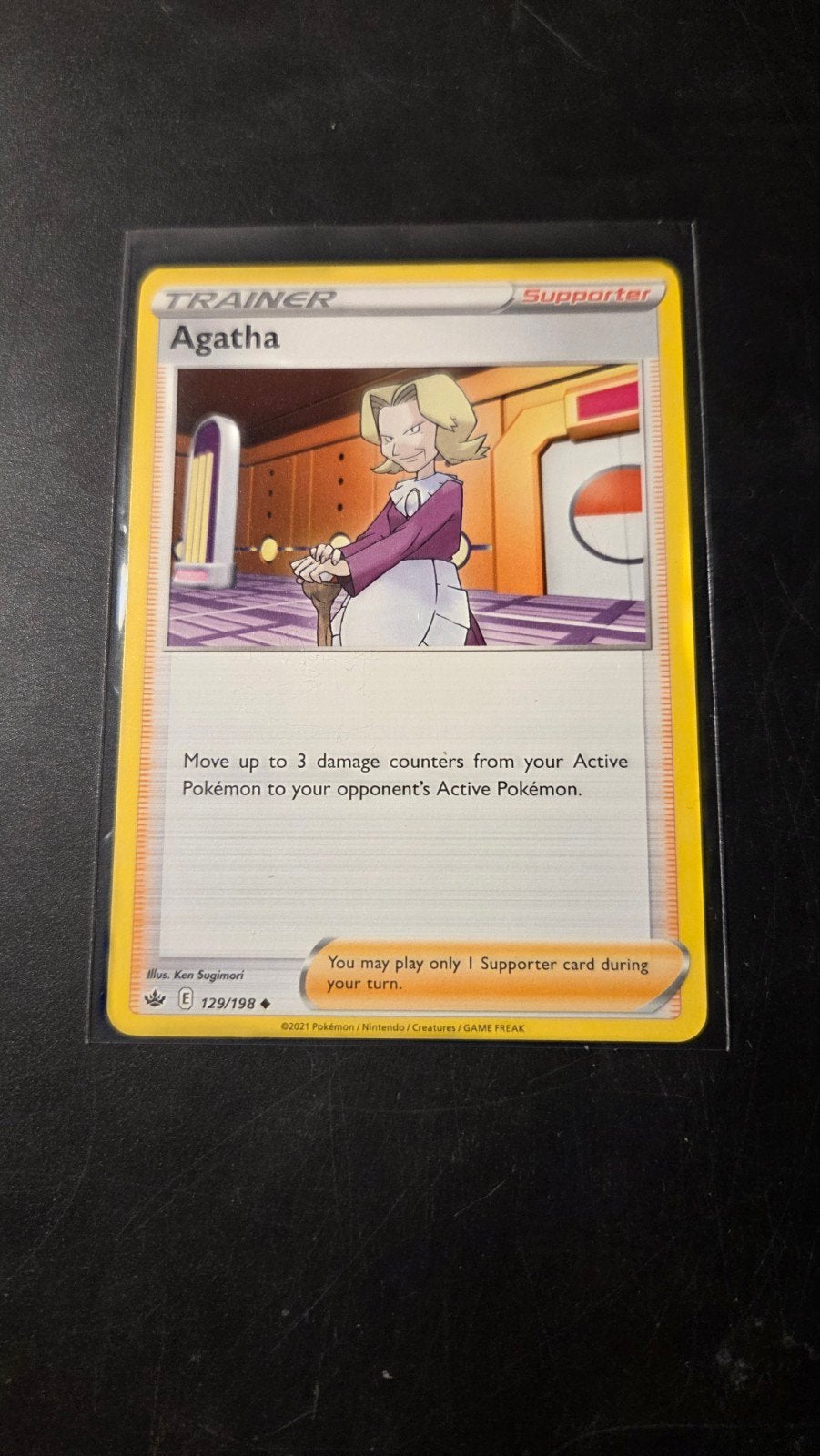 Agatha 129/198 - Chilling Reign Pokémon Kaart, Verzenden, Zo goed als nieuw, Losse kaart