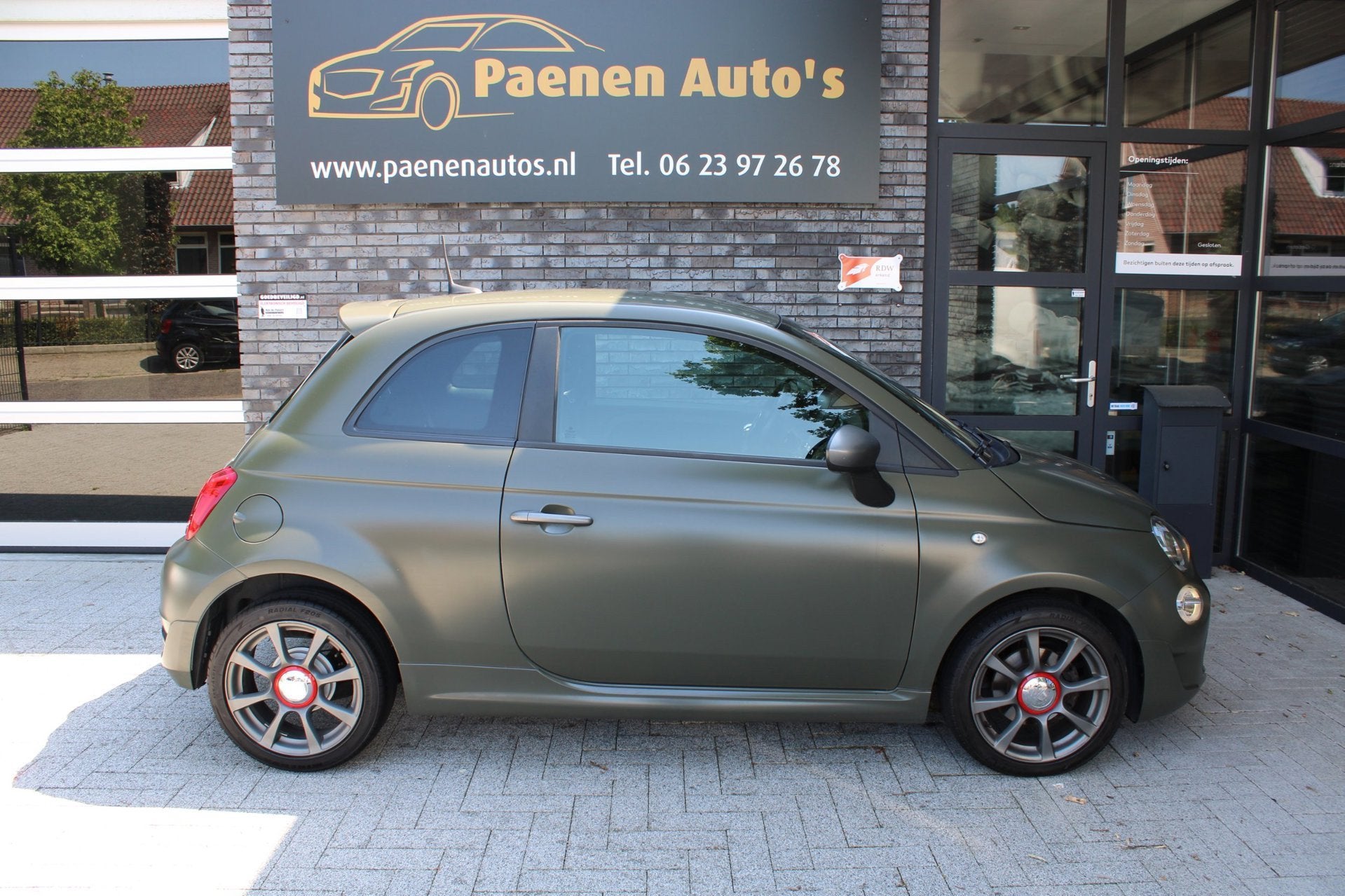 Fiat 500 1.2 Sport Automaat, Cruise, Navi, Airco, Auto's, Fiat, Gebruikt, 4 cilinders, Leder en Stof, Bedrijf