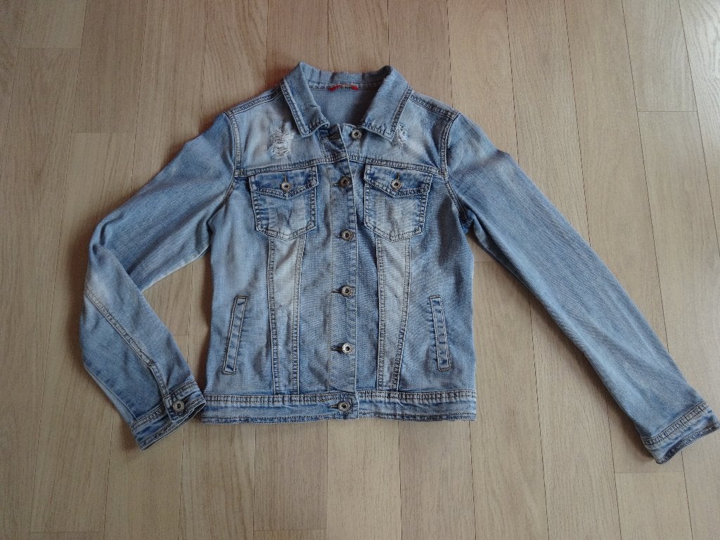Spijkerjas Toxik3 mt S, Ophalen of Verzenden, Zo goed als nieuw, Maat 36 (S), Blauw