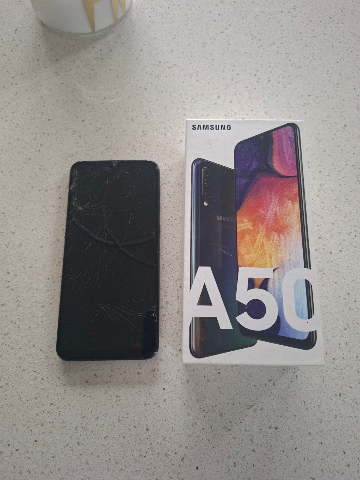Samsung Galaxy A50 - Scherm defect, Gebruikt, Zwart, Touchscreen, Ophalen of Verzenden