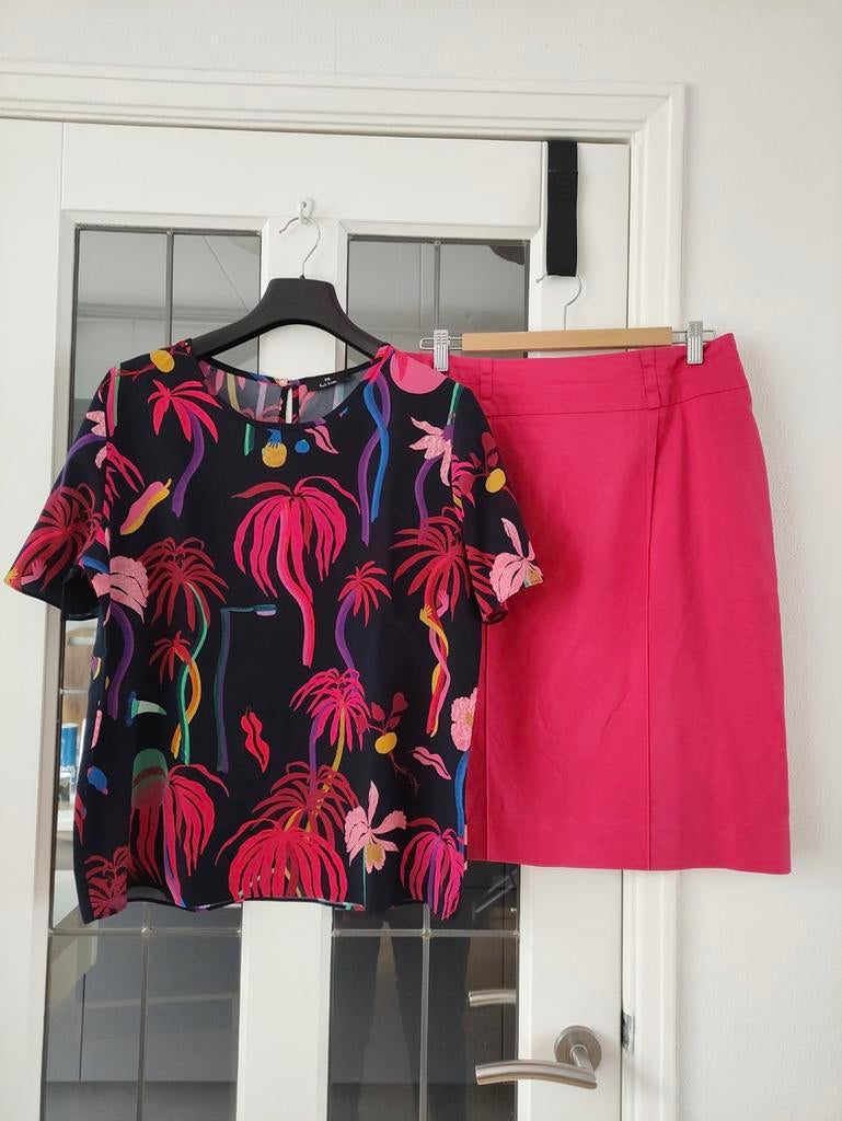 Paul Smith blouse met print + gratis Natan rok (maat L), Paul Smith, Overige kleuren, Maat 42/44 (L), Ophalen of Verzenden