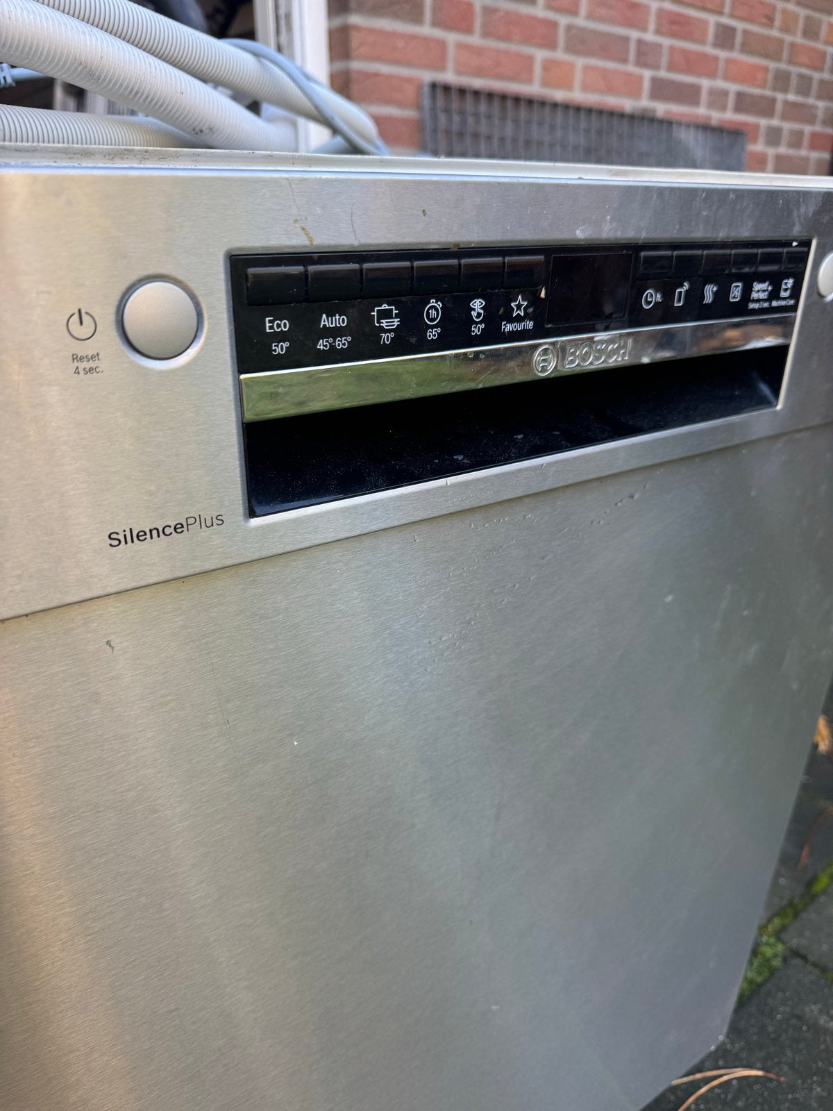 Bosch inbouw Vaatwasser, rvs front, Ophalen, 60 cm of meer, Eco programma, Zo goed als nieuw
