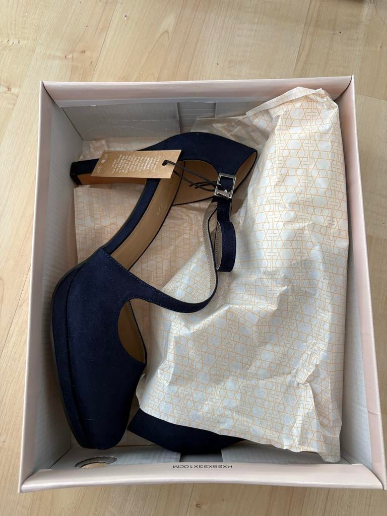 Donkerblauwe hakken van Anna Field- Nooit gedragen!, Ophalen of Verzenden, Nieuw, Blauw, Pumps