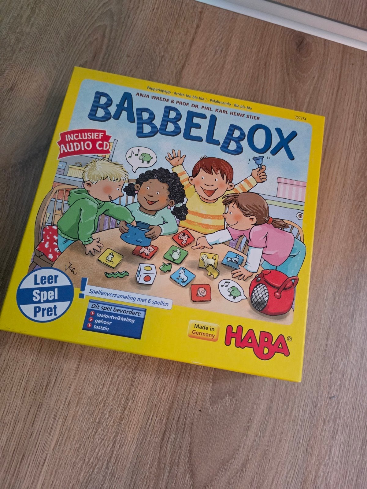 HABA Babbelbox Spellenverzameling met Audio CD, Een of twee spelers, Ophalen of Verzenden, Gebruikt, HABA