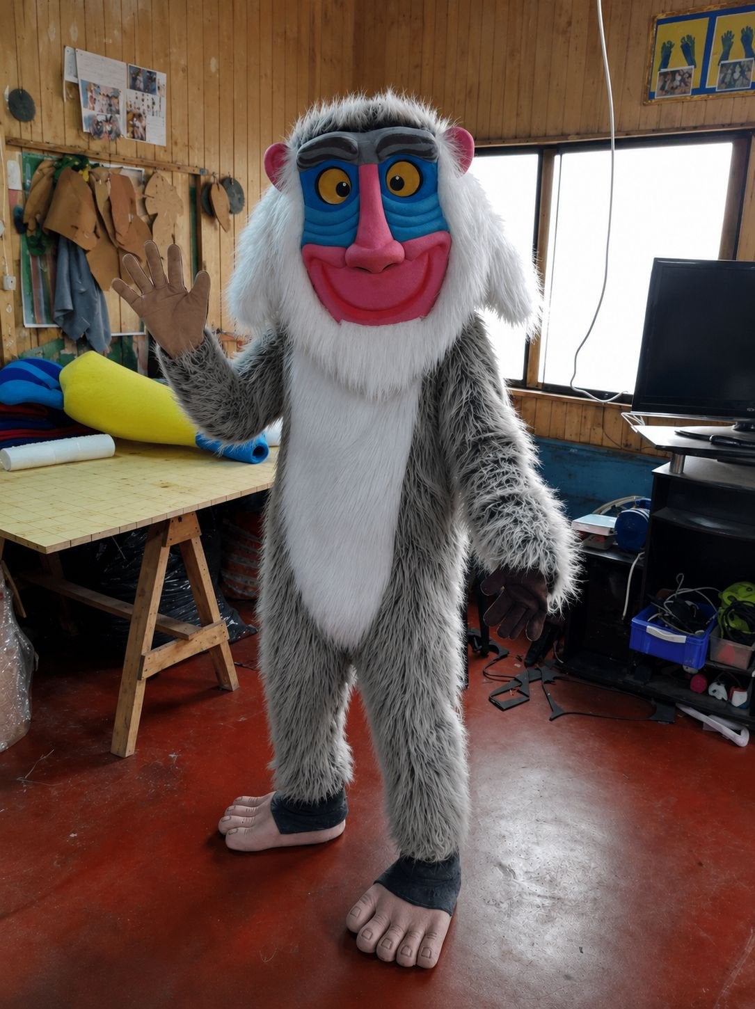 SJAMAAN AAP MASCOTTE VERHUUR, Hobby en Vrije tijd, Feestartikelen | Verhuur, Ophalen of Verzenden, Zo goed als nieuw, Verjaardag