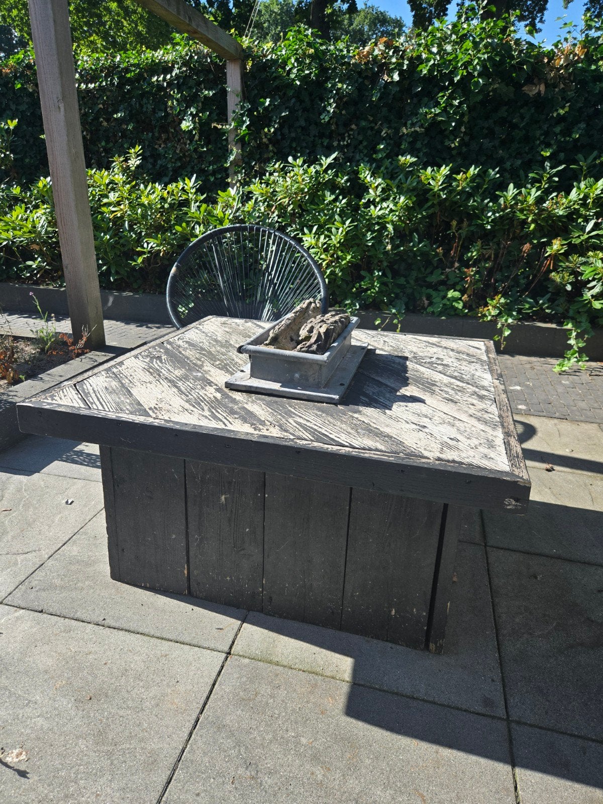 vuurtafel, gas, tuintafel gratis, Tuin en Terras, Ophalen, Gebruikt