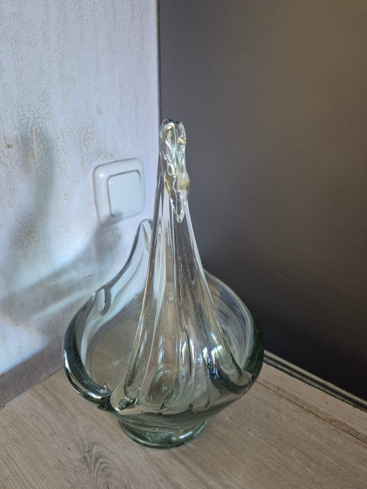 glazen zwaan schaal, Schaal, Rond, Ophalen of Verzenden, Glas