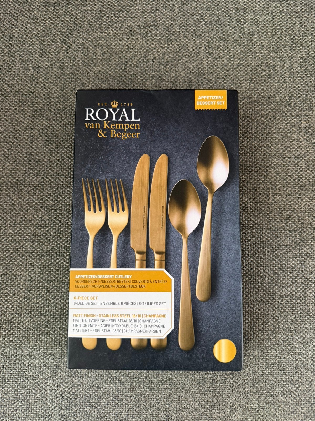 Nieuw van Kempen & Begeer set goud, Huis en Inrichting, Keuken | Bestek, Ophalen, Zo goed als nieuw, Rvs of Chroom