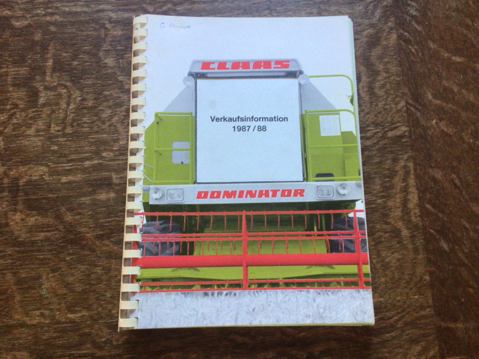 Claas Verkoopinformatie 1987/88 - Dominator, Commando, Ophalen of Verzenden, Zo goed als nieuw, Catalogus