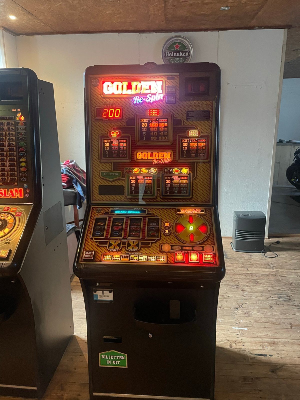 Golden Re-Spin MK1 Gokkast, Verzamelen, Automaten | Gokkasten en Fruitautomaten, Euro, Ophalen, Gebruikt
