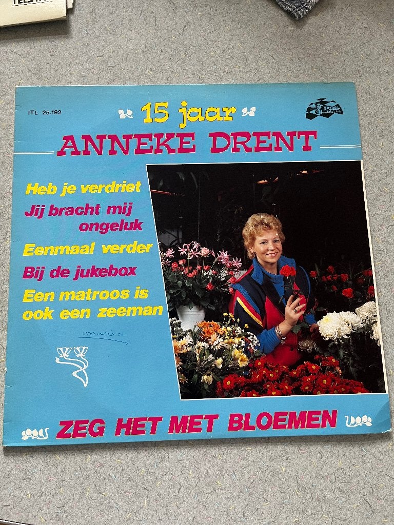 Anneke Drent elpee 15 jaar, LP, Ophalen of Verzenden, Inclusief binnenhoes, 12 inch