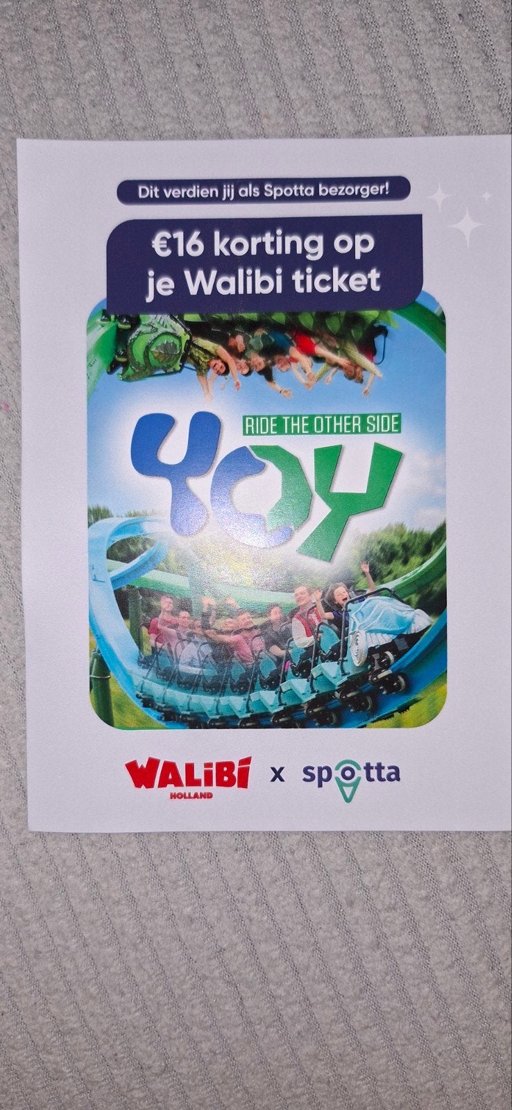 walibi korting, Drie personen of meer, Kortingskaart