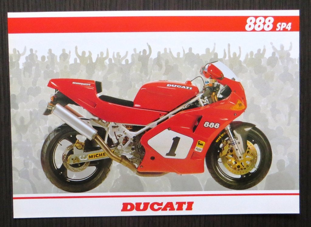 Flyer Ducati 888 SP4 - circa 1992 - 2 blz (Ital), Verzenden, Ducati