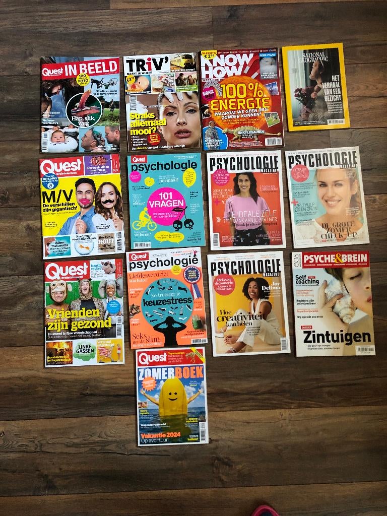 Quest / Pscychologie/Know How/In Beeld/National Geographic, Boeken, Tijdschriften en Kranten, Ophalen of Verzenden, Zo goed als nieuw