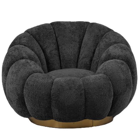 NIEUW IN DOOS - PTMD Daisy fauteuil Anthracite, Ophalen, Zo goed als nieuw, 75 tot 100 cm, 50 tot 75 cm