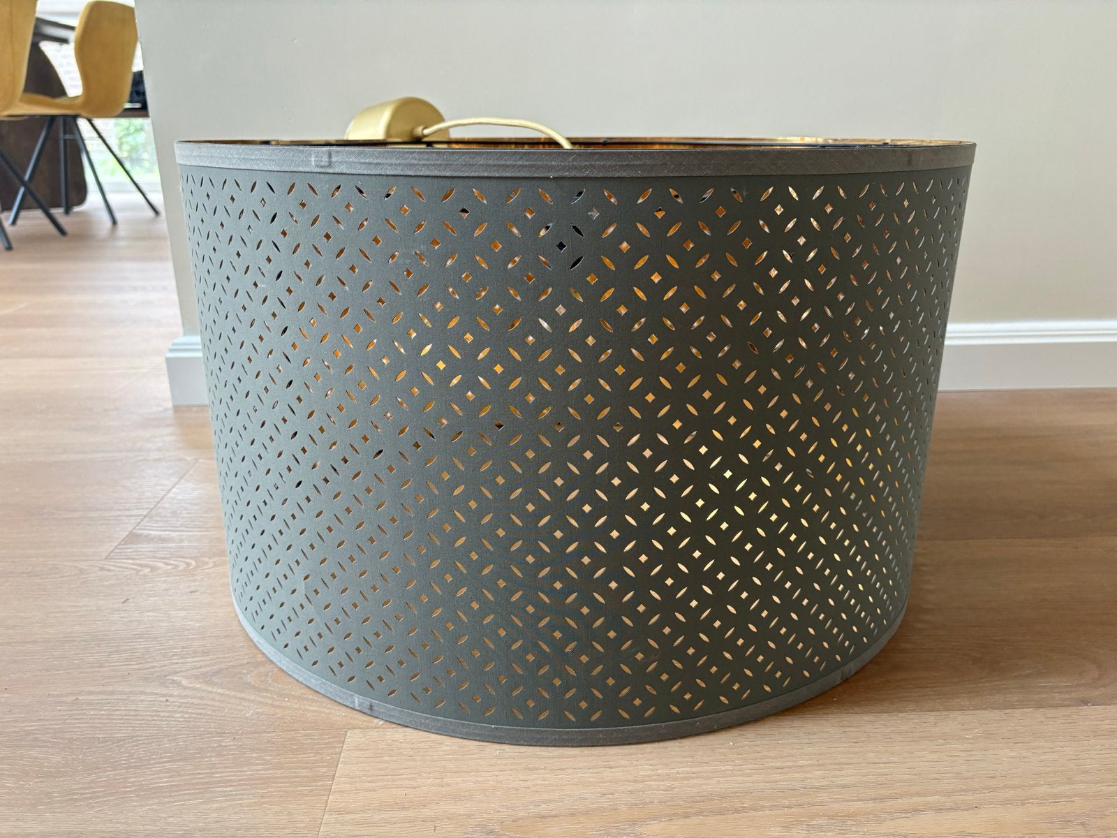 GRATIS AFHALEN: IKEA hanglamp groen 60 cm doorsnede, Ophalen, Gebruikt, 25 tot 50 cm, Rond