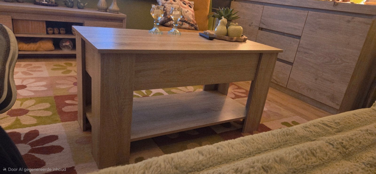 Zo goed als nieuwe salontafel met opbergruimte, Ophalen, 100 tot 150 cm, 50 tot 100 cm, Zo goed als nieuw