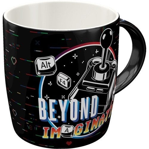 Beyond imagination gaming mok reclame beker koffiemok, Info@deconoord.nl, Deco Noord, Nieuw, Ophalen of Verzenden