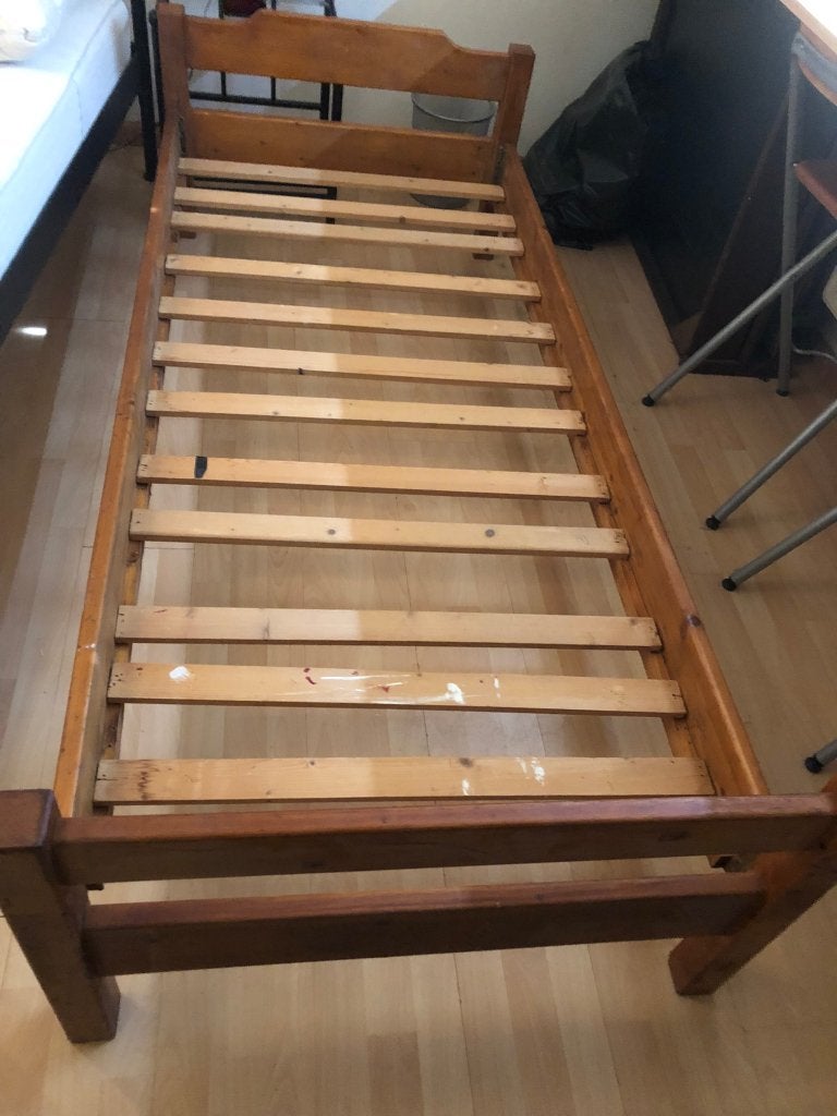 Bed, Ophalen, Eigen ontwerp, 190 cm of minder, Zo goed als nieuw