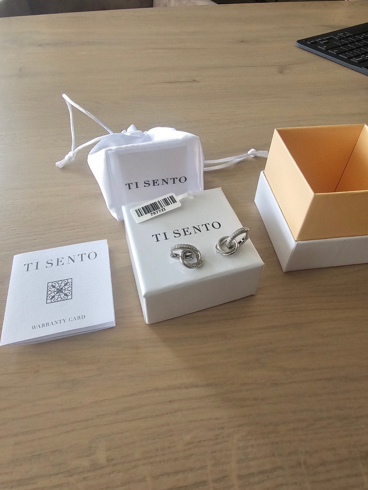 TI SENTO Milano Oorbellen - Zilver met Zirkonia, Sieraden, Tassen en Uiterlijk, Hangers, Ophalen of Verzenden, Zo goed als nieuw
