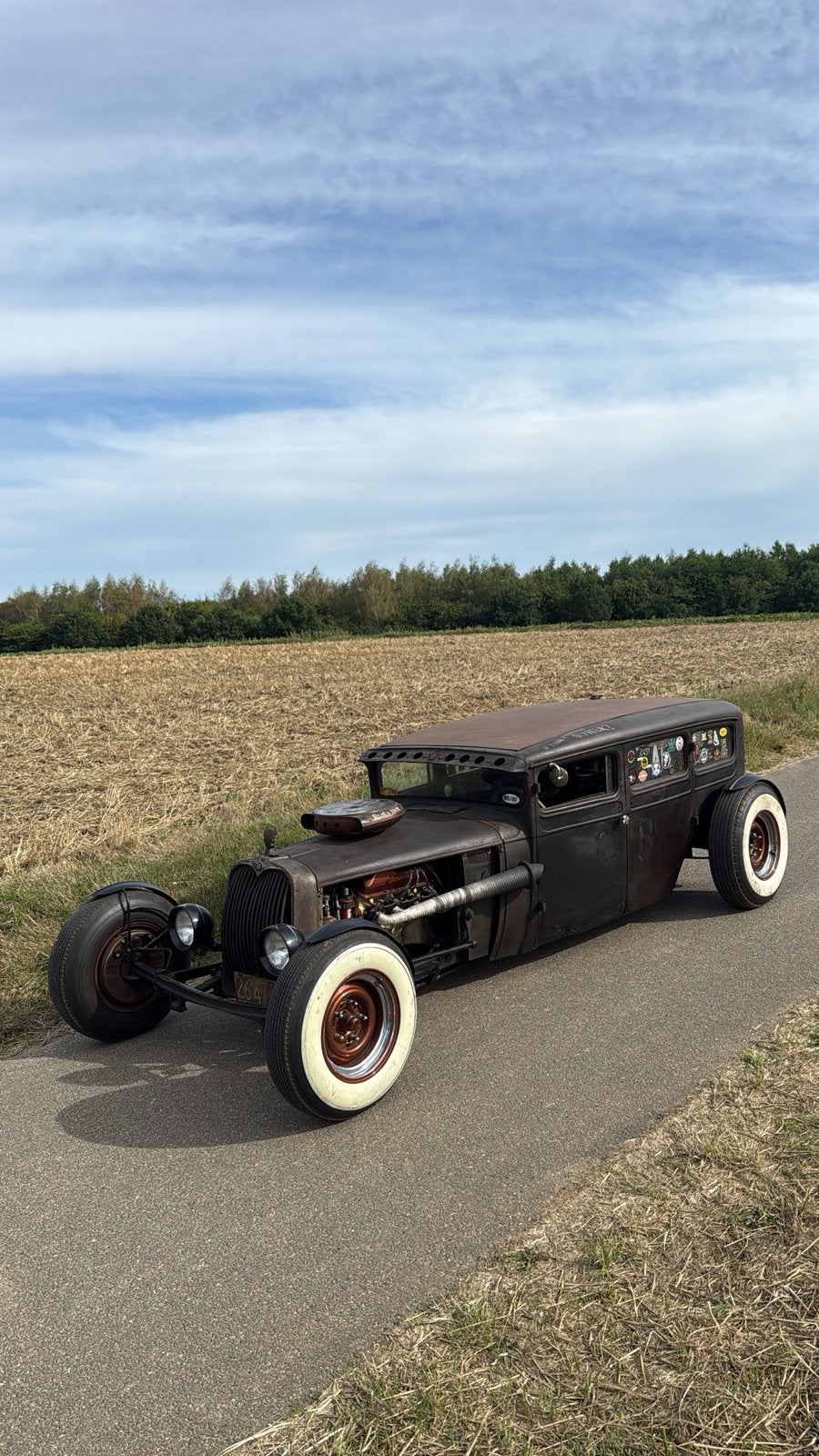 1928 Dodge Ratrod 4 deurs sedan Bigblock Hot rod Rat rod, Auto's, Automaat, Achterwielaandrijving, Chevrolet, Rood