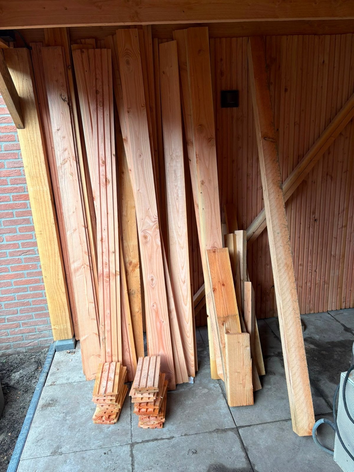Partij Douglas hout: planken en balken - Hoge korting!, Ophalen, Gebruikt, 50 mm of meer, Balk