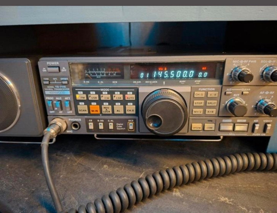 Kenwood TS-711E 2m Transceiver met SP-430 Externe Speaker, Telecommunicatie, Ophalen of Verzenden, Gebruikt, Zender en Ontvanger