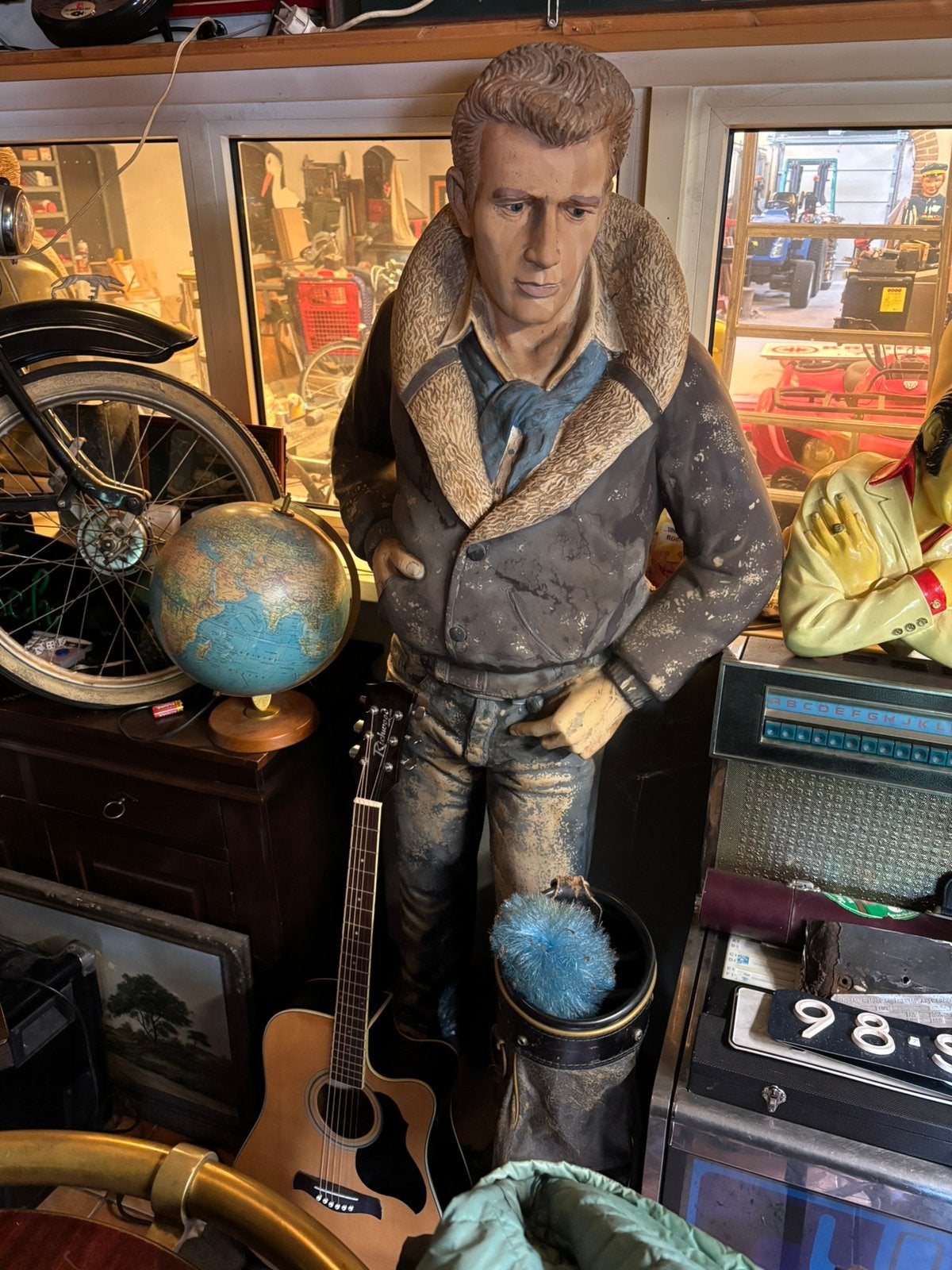 James Dean levensgroot beeld mancave café horeca kroeg, Verzamelen, Beelden en Beeldjes, Ophalen of Verzenden, Zo goed als nieuw