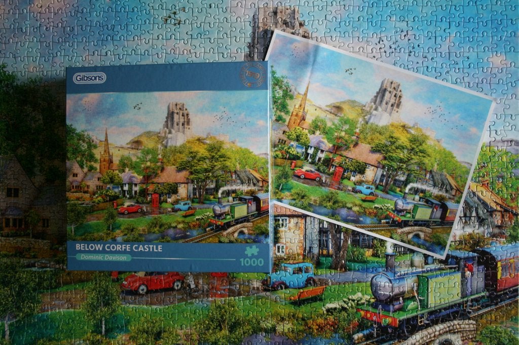 Gibsons Below Corfe Castle - 1000st. - zo goed als nieuw, Ophalen of Verzenden, 500 t/m 1500 stukjes, Zo goed als nieuw, Legpuzzel