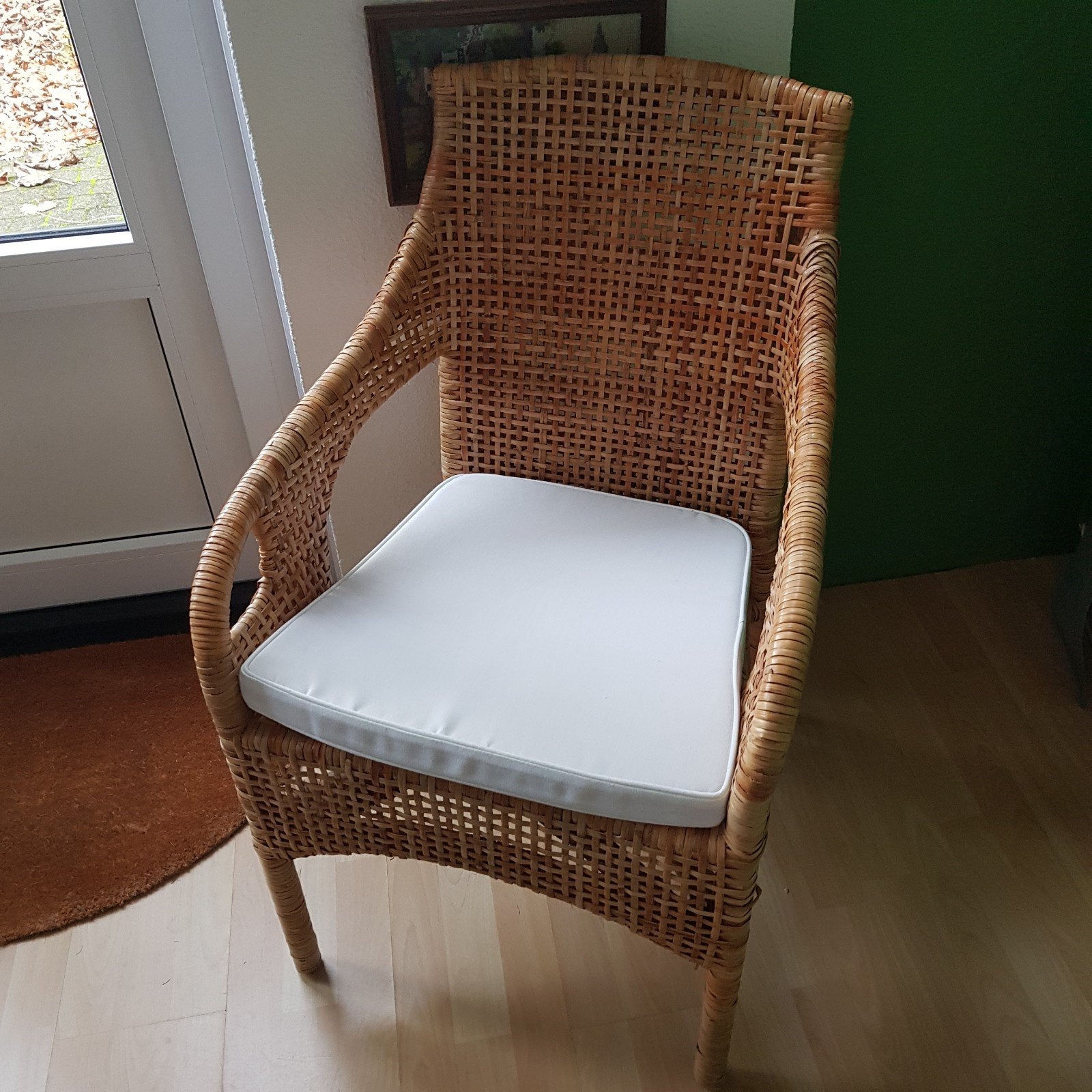 Rotan rieten stoel Ikea, Bruin, Riet of Rotan, Ophalen of Verzenden, Zo goed als nieuw