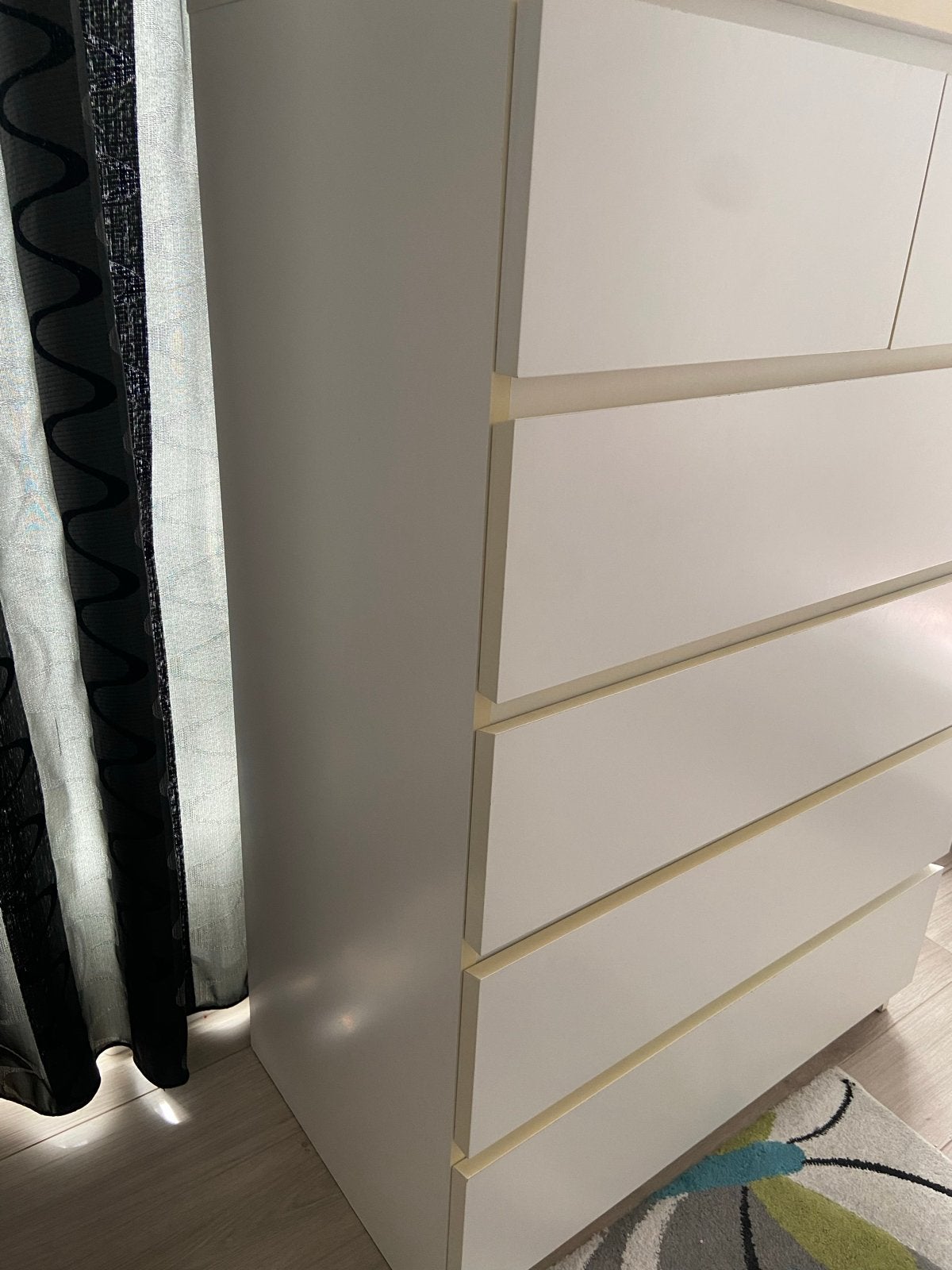 IKEA MALM Ladekast wit, 6 lades, Ophalen, Gebruikt, 5 laden of meer, 100 tot 150 cm